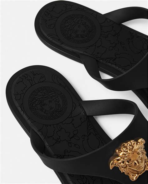 versace sandals black label